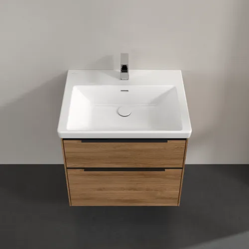VILLEROY BOCH Subway 3.0 Vanity unit, s osvětlením, 2 výsuvy, 622 x 576 x 478 mm, dub Kansas #C576L1RH, obrázek 4