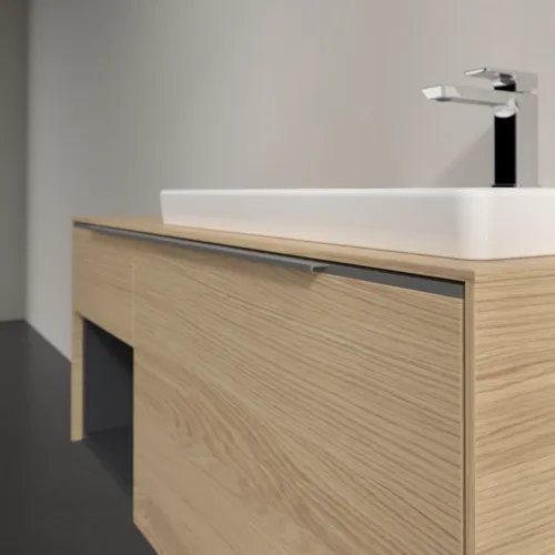 VILLEROY BOCH Subway 3.0 Vanity unit, s osvětlením, 2 výsuvy, 1001 x 423 x 516 mm, Severský dub / Severský dub #C571L0VJ, obrázek 6