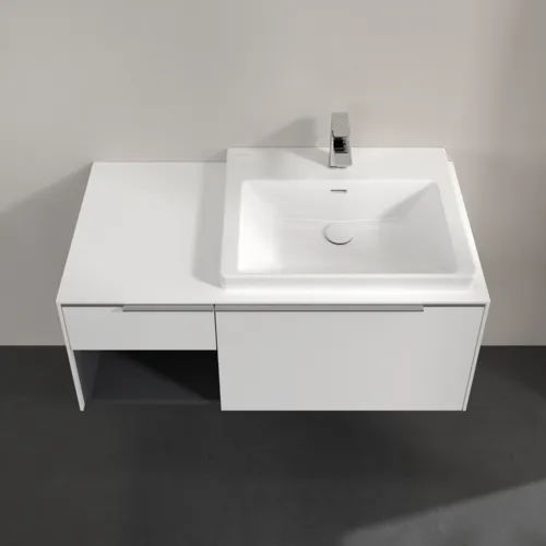 VILLEROY BOCH Subway 3.0 Vanity unit, s osvětlením, 2 výsuvy, 1001 x 423 x 516 mm, Brilliant White / Brilliant White #C571L0VE, obrázek 4