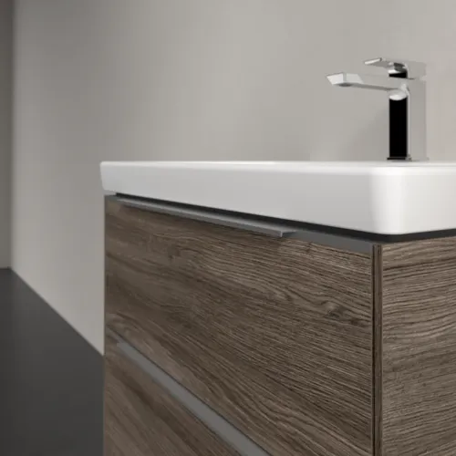 VILLEROY BOCH Subway 3.0 Vanity unit, s osvětlením, 2 výsuvy, 622 x 576 x 478 mm, Stone Oak #C576L0RK, obrázek 6