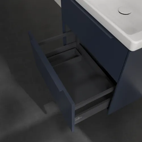 VILLEROY BOCH Subway 3.0 Vanity unit, s osvětlením, 2 výsuvy, 622 x 576 x 478 mm, Marine Blue #C576L2VQ, obrázek 7