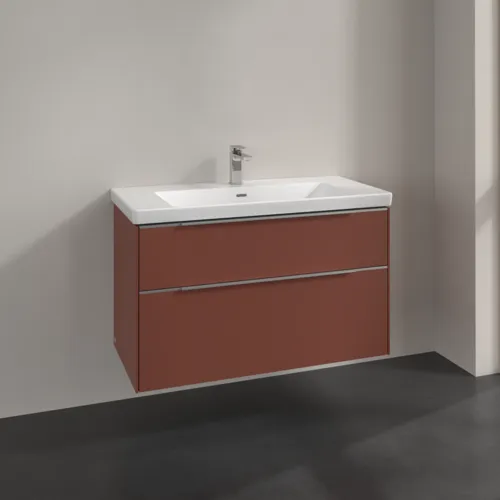 VILLEROY BOCH Subway 3.0 Vanity unit, 2 výsuvy, 973 x 576 x 478 mm, Vínově červená #C57000AH, obrázek 2