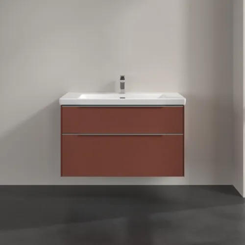 VILLEROY BOCH Subway 3.0 Vanity unit, 2 výsuvy, 973 x 576 x 478 mm, Vínově červená #C57000AH, obrázek 3