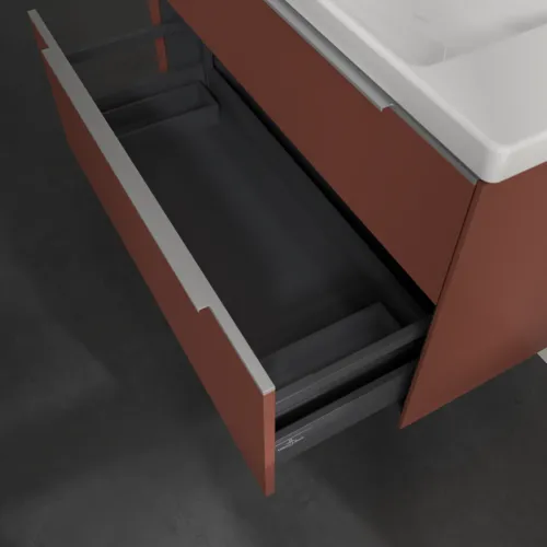 VILLEROY BOCH Subway 3.0 Vanity unit, 2 výsuvy, 973 x 576 x 478 mm, Vínově červená #C57000AH, obrázek 6