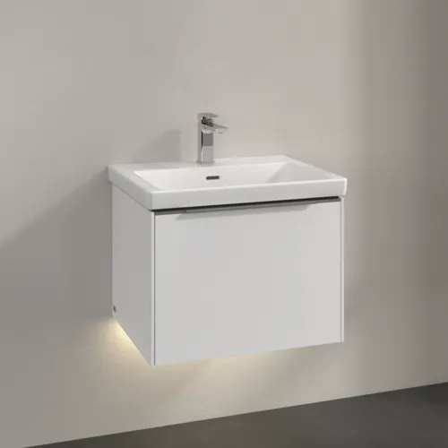 VILLEROY BOCH Subway 3.0 Vanity unit, s osvětlením, 1 zásuvka, 572 x 429 x 478 mm, Brilliant White #C577L0VE, obrázek 2