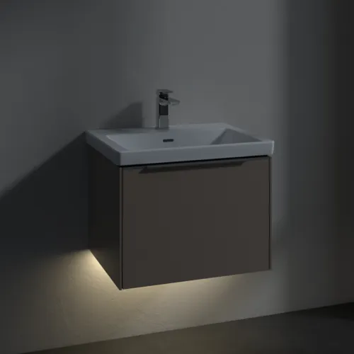 VILLEROY BOCH Subway 3.0 Vanity unit, s osvětlením, 1 zásuvka, 572 x 429 x 478 mm, taupe #C577L0VM, obrázek 5