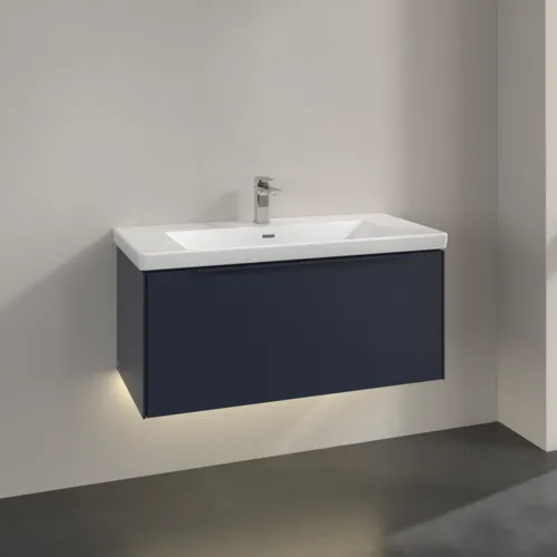 VILLEROY BOCH Subway 3.0 Vanity unit, s osvětlením, 1 zásuvka, 973 x 429 x 478 mm, Marine Blue #C569L2VQ, obrázek 2