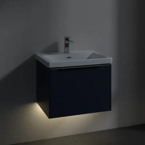 VILLEROY BOCH Subway 3.0 Vanity unit, s osvětlením, 1 zásuvka, 572 x 429 x 478 mm, Marine Blue #C577L0VQ, obrázek 5