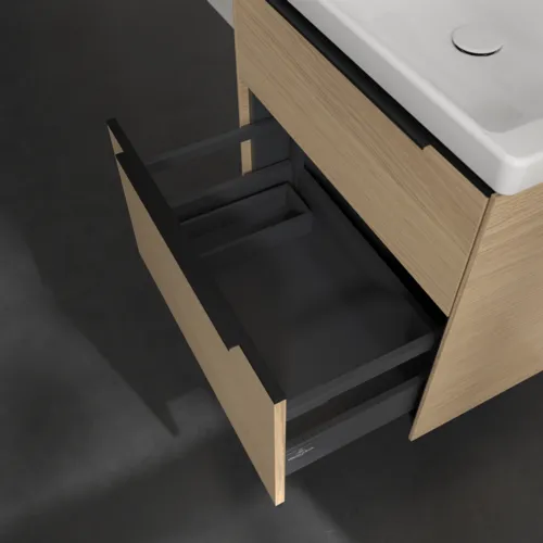 VILLEROY BOCH Subway 3.0 Vanity unit, s osvětlením, 2 výsuvy, 622 x 576 x 478 mm, dub severský #C576L1VJ, obrázek 7