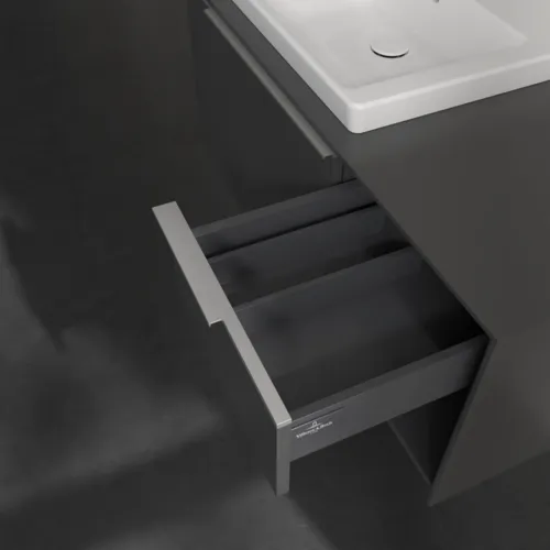 VILLEROY BOCH Subway 3.0 Vanity unit, s osvětlením, 2 výsuvy, 1001 x 423 x 516 mm, grafitová / grafitová #C572L0VR, obrázek 8