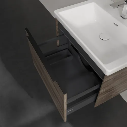 VILLEROY BOCH Subway 3.0 Vanity unit, s osvětlením, 1 zásuvka, 622 x 429 x 478 mm, Stone Oak #C575L1RK, obrázek 7