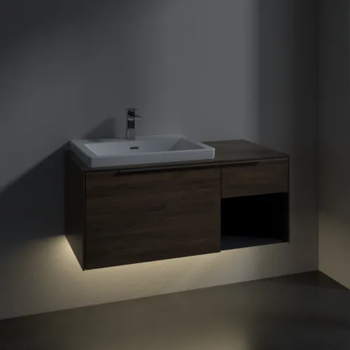 VILLEROY BOCH Subway 3.0 Vanity unit, s osvětlením, 2 výsuvy, 1001 x 423 x 516 mm, Arizona Oak / Arizona Oak #C572L0VH, obrázek 5