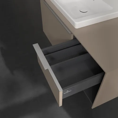 VILLEROY BOCH Subway 3.0 Vanity unit, s osvětlením, 2 výsuvy, 1001 x 423 x 516 mm, taupe / taupe #C572L0VM, obrázek 8