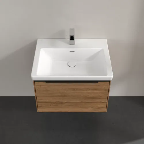 VILLEROY BOCH Subway 3.0 Vanity unit, s osvětlením, 1 zásuvka, 622 x 429 x 478 mm, dub Kansas #C575L1RH, obrázek 4