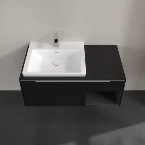 VILLEROY BOCH Subway 3.0 Vanity unit, s osvětlením, 2 výsuvy, 1001 x 423 x 516 mm, Volcano Black / Volcano Black #C572L0VL, obrázek 4