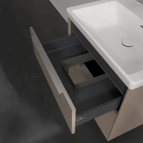 VILLEROY BOCH Subway 3.0 Vanity unit, s osvětlením, 2 výsuvy, 622 x 576 x 478 mm, taupe #C576L0VM, obrázek 8