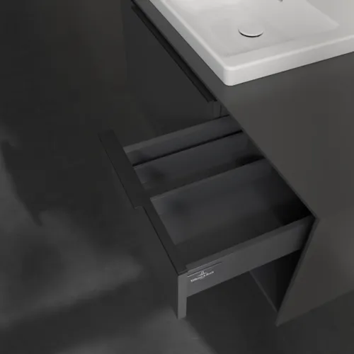 VILLEROY BOCH Subway 3.0 Vanity unit, s osvětlením, 2 výsuvy, 1001 x 423 x 516 mm, grafitová / grafitová #C572L1VR, obrázek 8