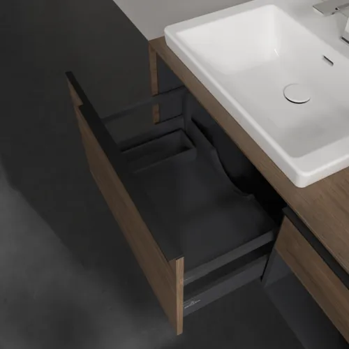 VILLEROY BOCH Subway 3.0 Vanity unit, s osvětlením, 2 výsuvy, 1001 x 423 x 516 mm, Arizona Oak / Arizona Oak #C572L1VH, obrázek 7