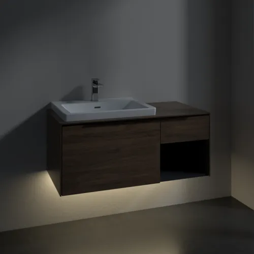 VILLEROY BOCH Subway 3.0 Vanity unit, s osvětlením, 2 výsuvy, 1001 x 423 x 516 mm, Arizona Oak / Arizona Oak #C572L1VH, obrázek 5