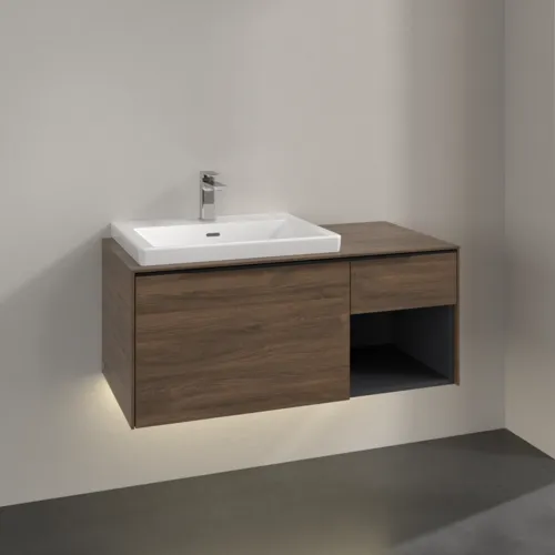 VILLEROY BOCH Subway 3.0 Vanity unit, s osvětlením, 2 výsuvy, 1001 x 423 x 516 mm, Arizona Oak / Arizona Oak #C572L1VH, obrázek 2