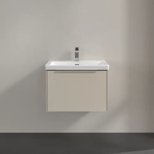 VILLEROY BOCH Subway 3.0 Vanity unit, s osvětlením, 1 zásuvka, 622 x 429 x 478 mm, Cashmere Grey #C575L2VN, obrázek 3