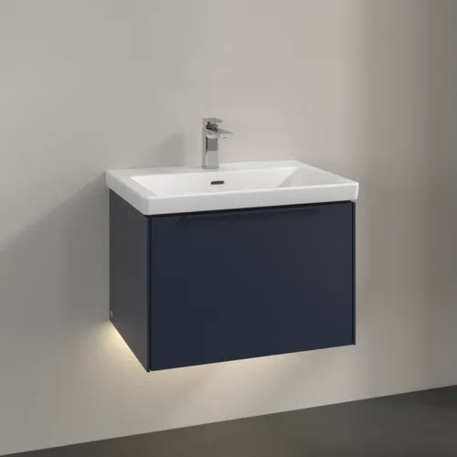 VILLEROY BOCH Subway 3.0 Vanity unit, s osvětlením, 1 zásuvka, 622 x 429 x 478 mm, Marine Blue #C575L2VQ, obrázek 2