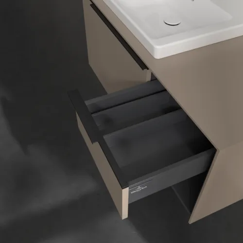 VILLEROY BOCH Subway 3.0 Vanity unit, s osvětlením, 2 výsuvy, 1001 x 423 x 516 mm, taupe / taupe #C572L1VM, obrázek 8