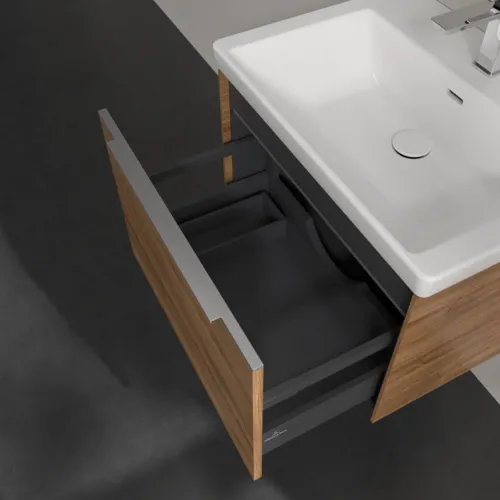 VILLEROY BOCH Subway 3.0 Vanity unit, s osvětlením, 1 zásuvka, 622 x 429 x 478 mm, dub Kansas #C575L0RH, obrázek 7