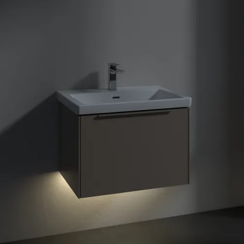 VILLEROY BOCH Subway 3.0 Vanity unit, s osvětlením, 1 zásuvka, 622 x 429 x 478 mm, taupe #C575L2VM, obrázek 5