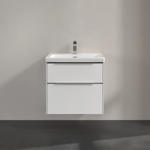 VILLEROY BOCH Subway 3.0 Vanity unit, s osvětlením, 2 výsuvy, 622 x 576 x 478 mm, čistě bílá #C576L0VF, obrázek 3