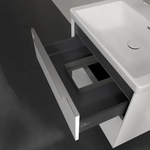 VILLEROY BOCH Subway 3.0 Vanity unit, s osvětlením, 2 výsuvy, 622 x 576 x 478 mm, čistě bílá #C576L0VF, obrázek 8