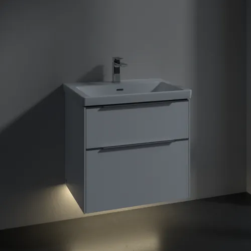 VILLEROY BOCH Subway 3.0 Vanity unit, s osvětlením, 2 výsuvy, 622 x 576 x 478 mm, Brilliant White #C576L0VE, obrázek 5