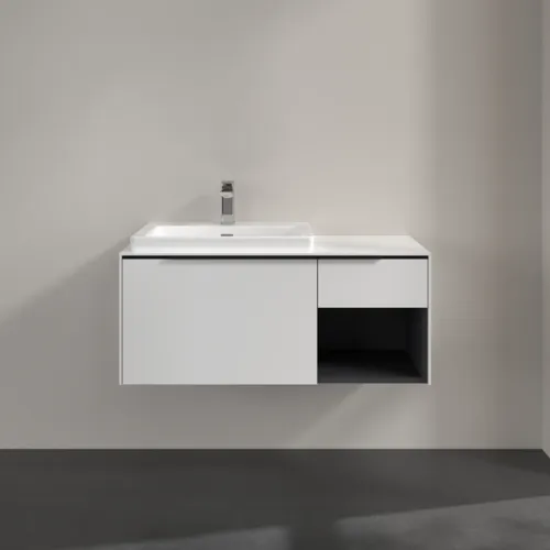 VILLEROY BOCH Subway 3.0 Vanity unit, s osvětlením, 2 výsuvy, 1001 x 423 x 516 mm, Brilliant White / Brilliant White #C572L1VE, obrázek 3