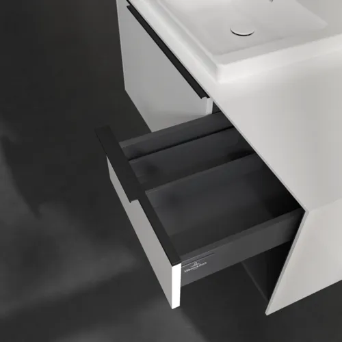 VILLEROY BOCH Subway 3.0 Vanity unit, s osvětlením, 2 výsuvy, 1001 x 423 x 516 mm, Brilliant White / Brilliant White #C572L1VE, obrázek 8