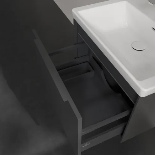 VILLEROY BOCH Subway 3.0 toaletní skříňka, s osvětlením, 1 zásuvka, 622 x 429 x 478 mm, grafitová barva #C575L2VR, obrázek 8