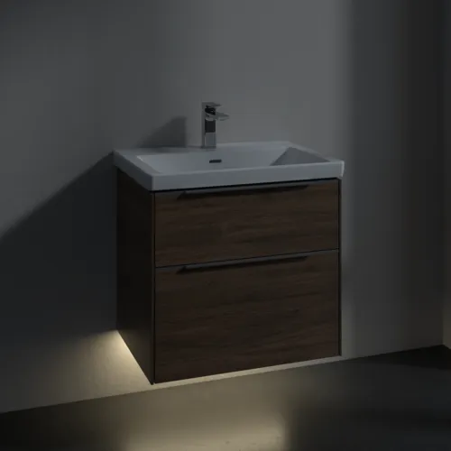 VILLEROY BOCH Subway 3.0 Vanity unit, s osvětlením, 2 výsuvy, 622 x 576 x 478 mm, Arizona Oak #C576L0VH, obrázek 5