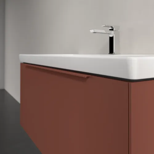 VILLEROY BOCH Subway 3.0 Vanity unit, s osvětlením, 1 zásuvka, 973 x 429 x 478 mm, vínově červená #C569L2AH, obrázek 6