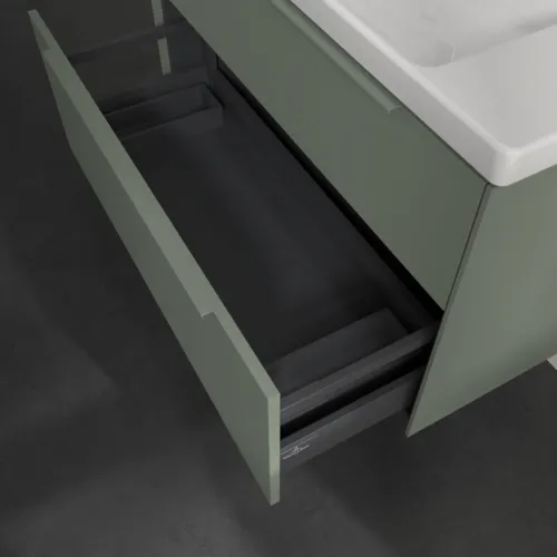 VILLEROY BOCH Subway 3.0 Vanity unit, 2 výsuvy, 973 x 576 x 478 mm, Soft Green #C57002AF, obrázek 6