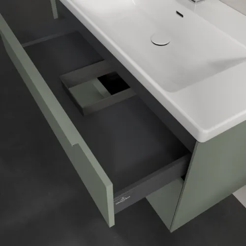 VILLEROY BOCH Subway 3.0 Vanity unit, 2 výsuvy, 973 x 576 x 478 mm, Soft Green #C57002AF, obrázek 7