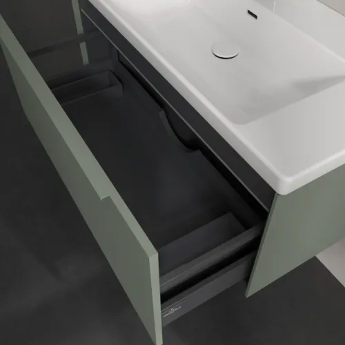 VILLEROY BOCH Subway 3.0 Vanity unit, s osvětlením, 1 zásuvka, 973 x 429 x 478 mm, Soft Green #C569L2AF, obrázek 8