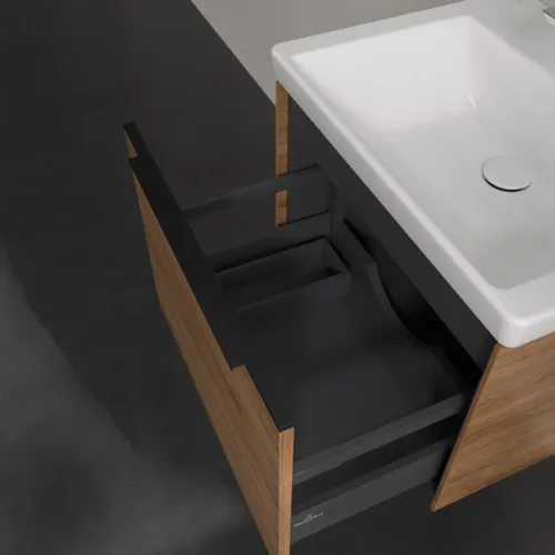 VILLEROY BOCH Subway 3.0 Vanity unit, 1 zásuvka, 572 x 429 x 478 mm, dub Kansas #C57701RH, obrázek 6