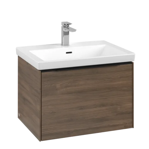 VILLEROY BOCH Subway 3.0 Vanity unit, s osvětlením, 1 zásuvka, 622 x 429 x 478 mm, Arizona Oak #C575L1VH