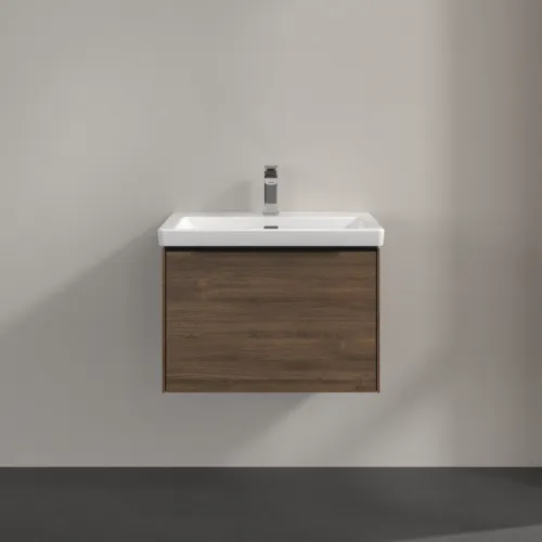 VILLEROY BOCH Subway 3.0 Vanity unit, s osvětlením, 1 zásuvka, 622 x 429 x 478 mm, Arizona Oak #C575L1VH, obrázek 3