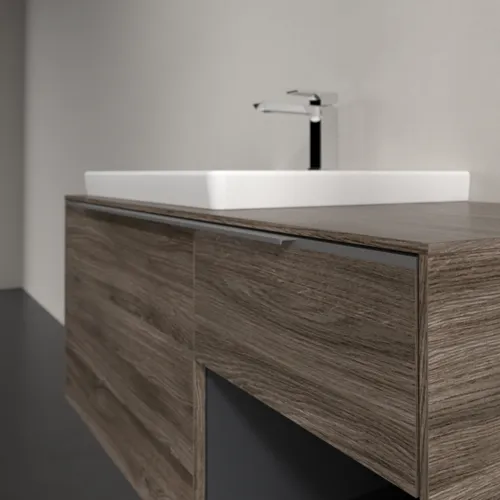 VILLEROY BOCH Subway 3.0 Vanity unit, s osvětlením, 2 výsuvy, 1001 x 423 x 516 mm, Stone Oak / Stone Oak #C572L0RK, obrázek 6