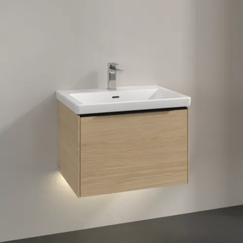 VILLEROY BOCH Subway 3.0 Vanity unit, s osvětlením, 1 zásuvka, 622 x 429 x 478 mm, dub severský #C575L1VJ, obrázek 2
