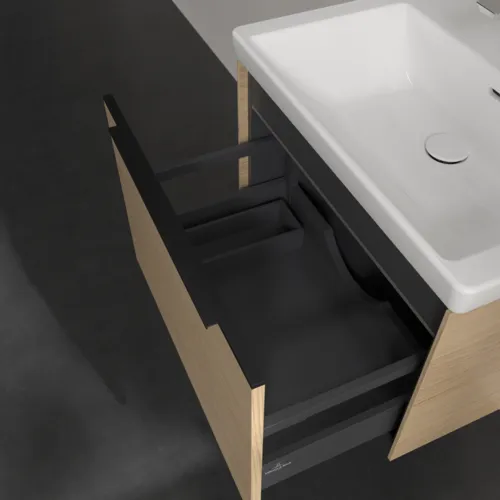 VILLEROY BOCH Subway 3.0 Vanity unit, s osvětlením, 1 zásuvka, 622 x 429 x 478 mm, dub severský #C575L1VJ, obrázek 8