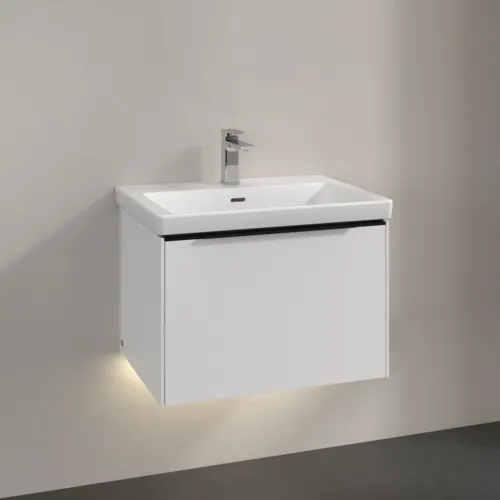 VILLEROY BOCH Subway 3.0 Vanity unit, s osvětlením, 1 zásuvka, 622 x 429 x 478 mm, čistě bílá #C575L1VF, obrázek 2