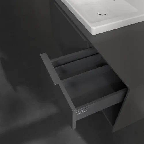 VILLEROY BOCH Subway 3.0 Vanity unit, s osvětlením, 2 výsuvy, 1001 x 423 x 516 mm, grafitová / grafitová #C572L2VR, obrázek 8