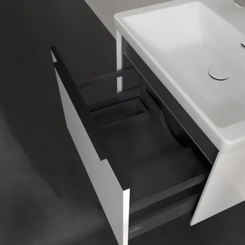 VILLEROY BOCH Subway 3.0 Vanity unit, s osvětlením, 1 zásuvka, 622 x 429 x 478 mm, Brilliant White #C575L1VE, obrázek 8