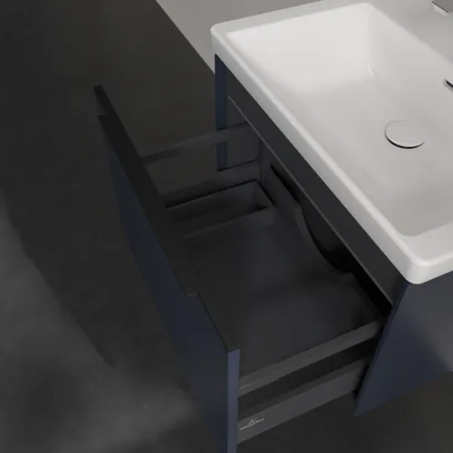 VILLEROY BOCH Subway 3.0 Vanity unit, s osvětlením, 1 zásuvka, 622 x 429 x 478 mm, Marine Blue #C575L1VQ, obrázek 8